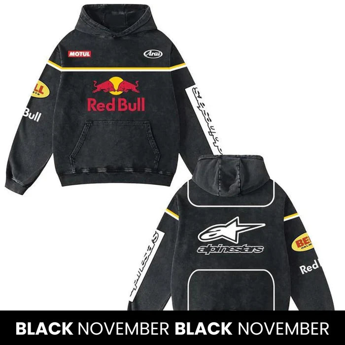 Washed moto inspired Hoodie